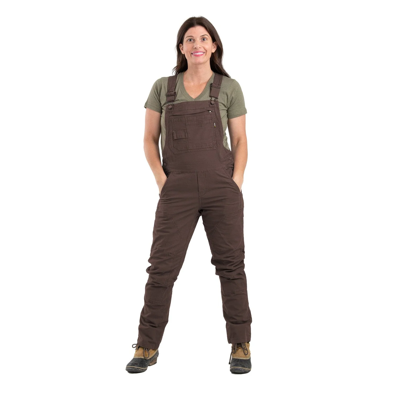Berne Women's Unlined Stretch Duck Bib Overalls - Image 2