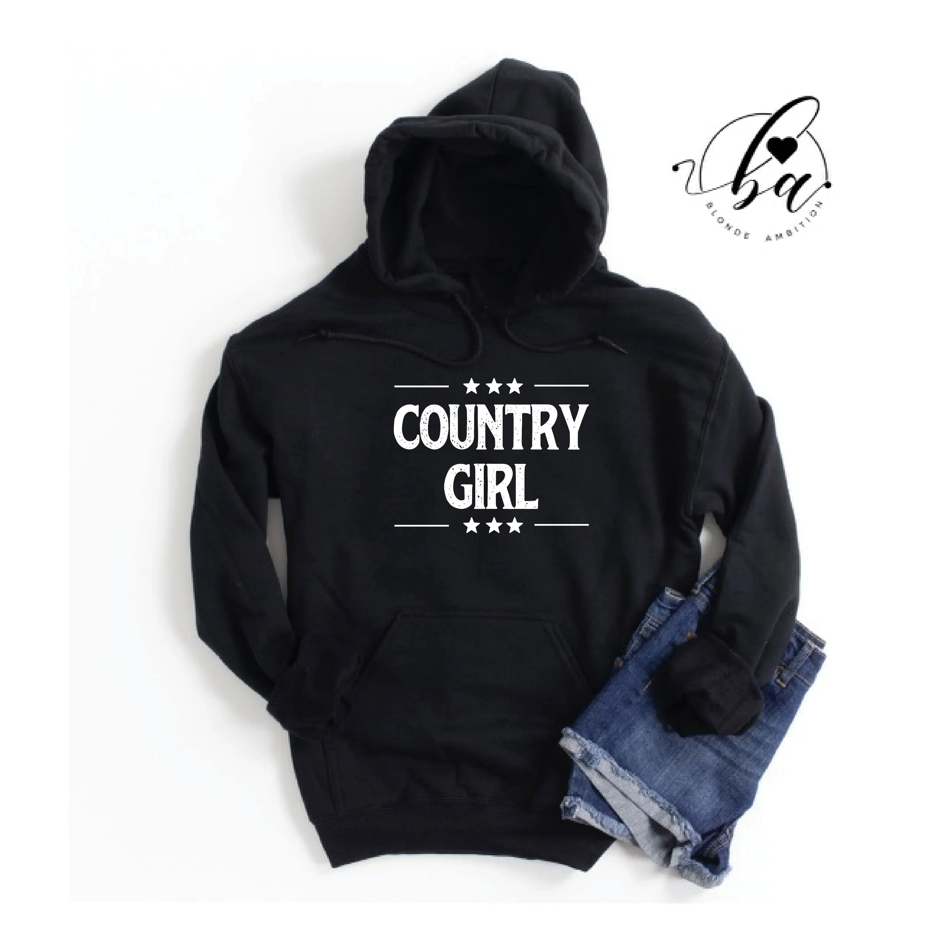 Blonde Ambition Long Sleeve Country Girl Hoodie - Image 2