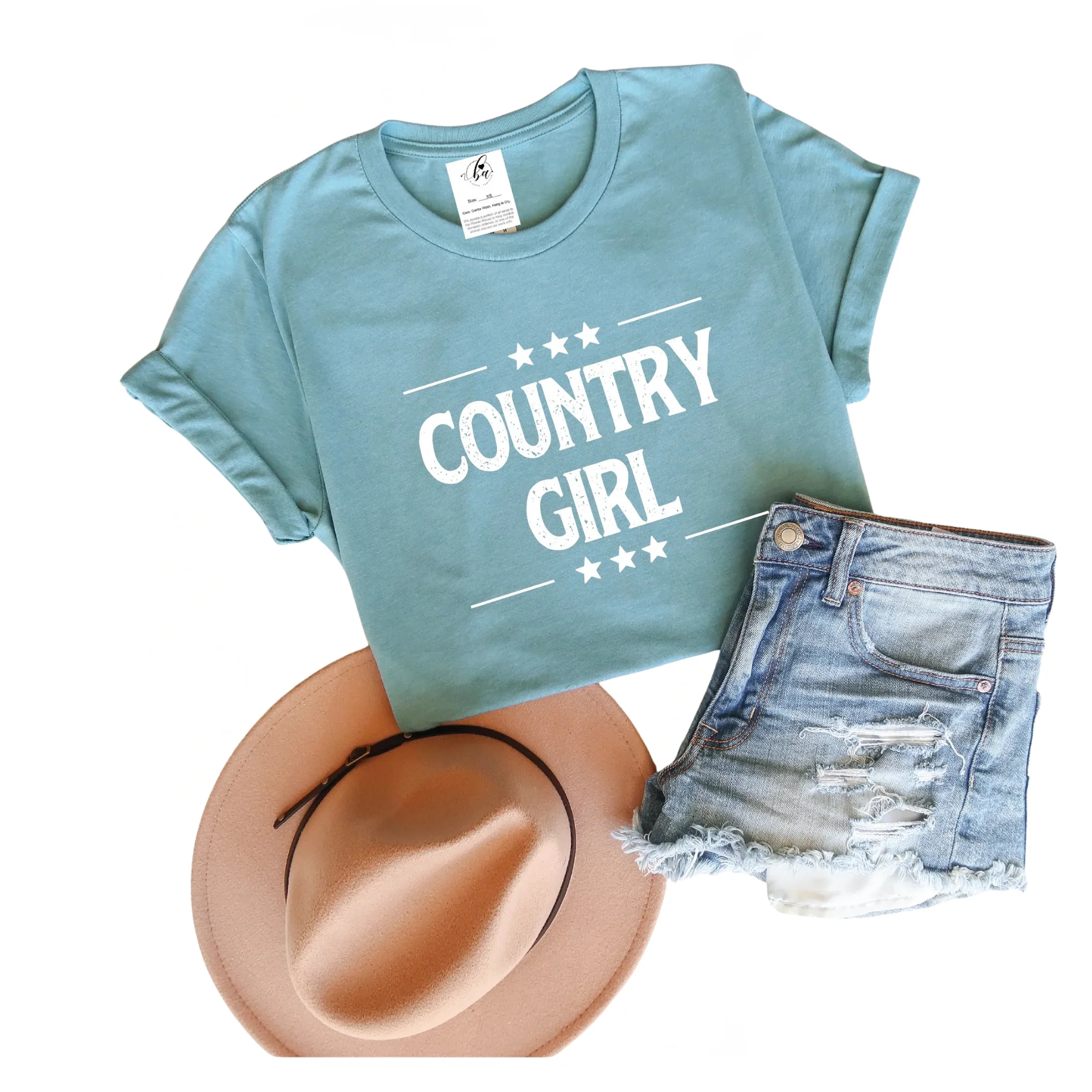 Blonde Ambition Women's Short Sleeve Country Girl Tee Shirt-Multiple Colours - Image 2
