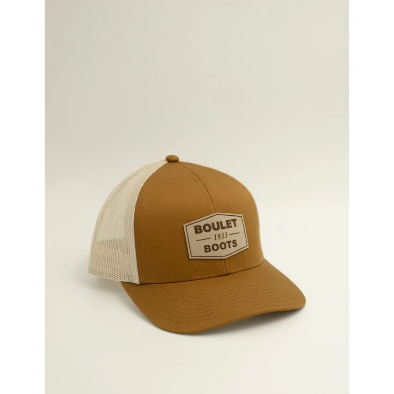 Boulet Mesh Snapback Cap -  Caramel w/Stone