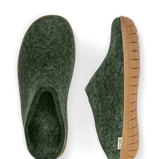 Glerups Slip On Rubber Sole Shoes - Forest - Image 3
