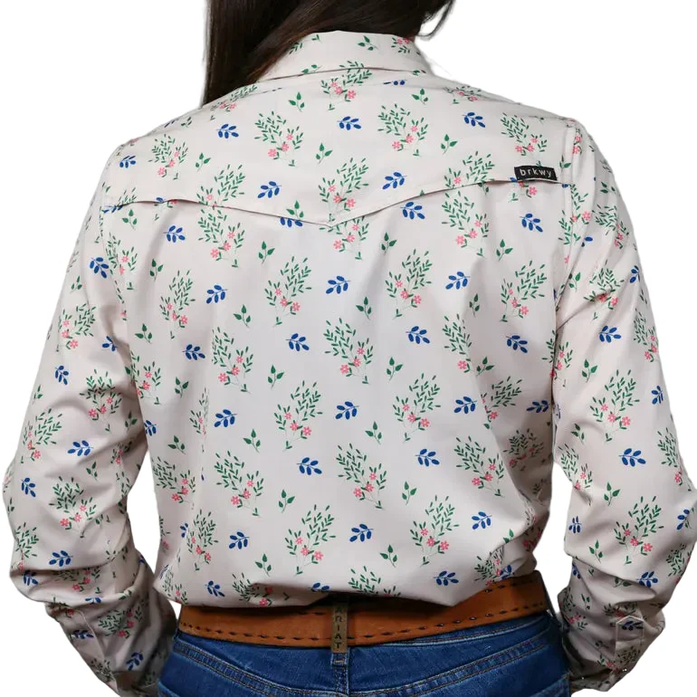 Brand Cowboy Women's The Paintbrush Prairie Long Sleeve Shirt - White - Image 2