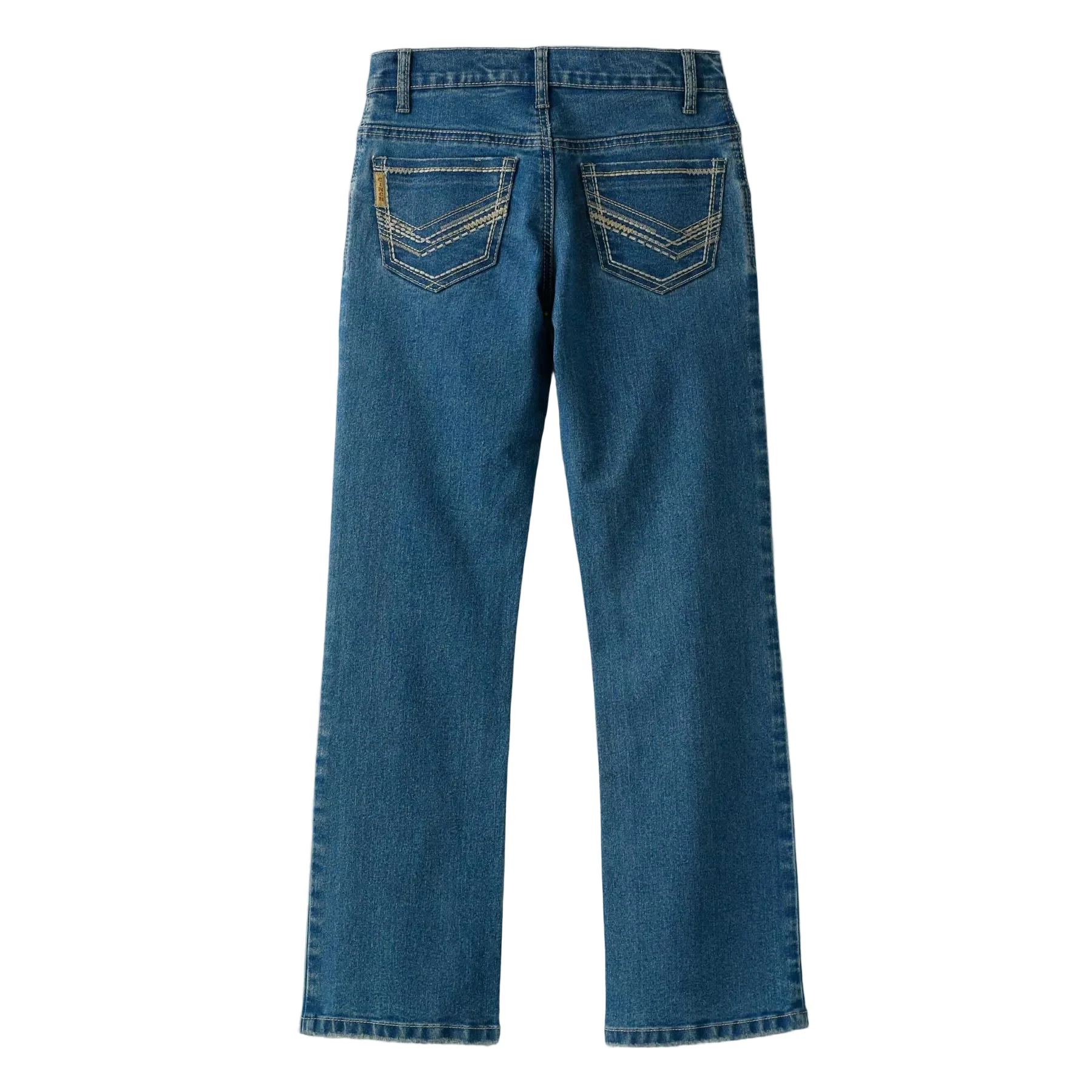 Cinch Boy's Medium Stone Wash Relaxed Bootcut Jeans - Indigo - Image 2