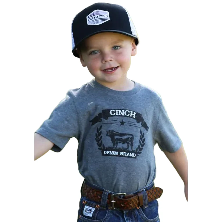 Cinch Infant Boy's Short Sleeve Tee Shirt - Grey