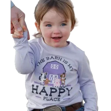 Cinch Girl's Long Sleeve Tee Shirt - Lilac
