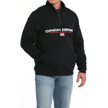 Cinch Men's 1/4 Zip Pullover - Black - Image 2