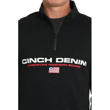 Cinch Men's 1/4 Zip Pullover - Black - Image 3
