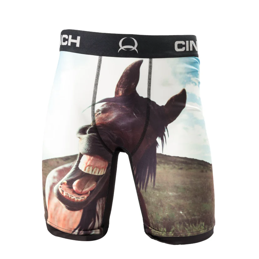 **Cinch Men's Boxer Brief 9" Inseam - Horse Print