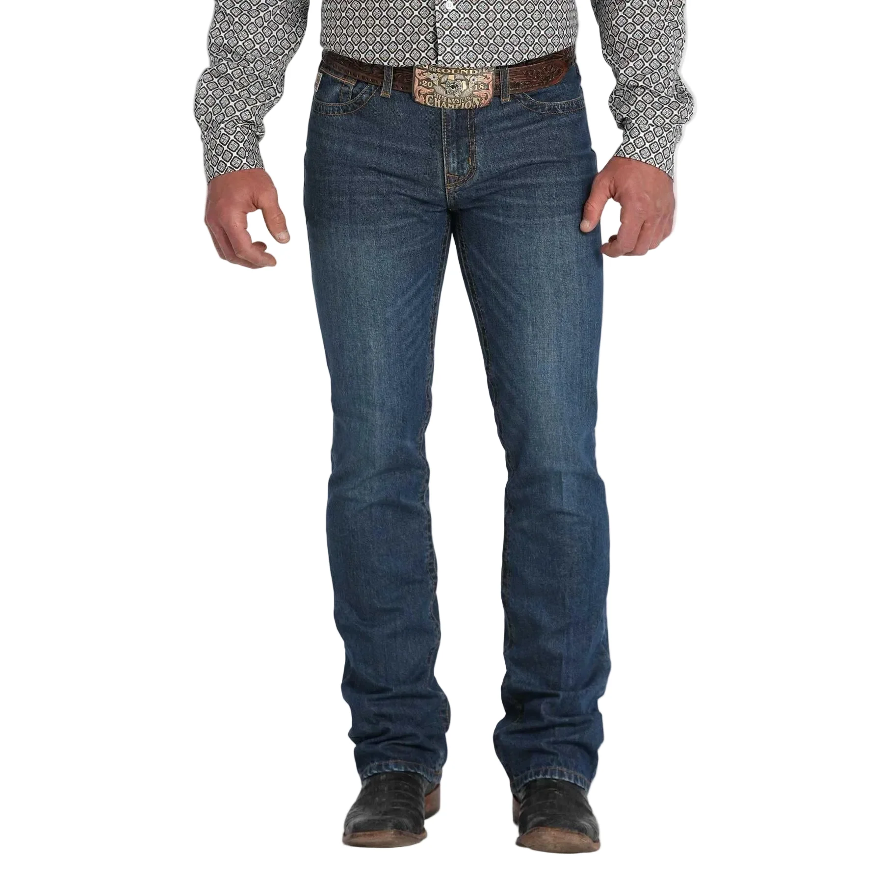 Cinch Men's Ian Mid Rise Slim Boot Jeans - Dark Stone