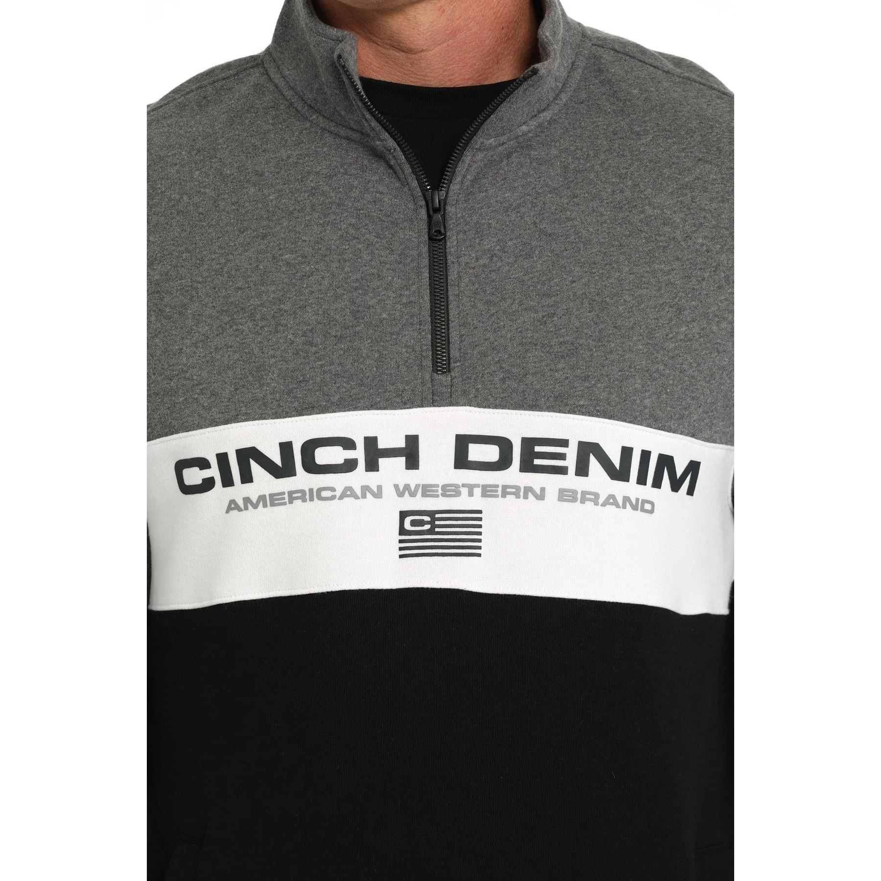 Cinch Men's Long Sleeve 1/4 zip Pullover- Multi - Image 2