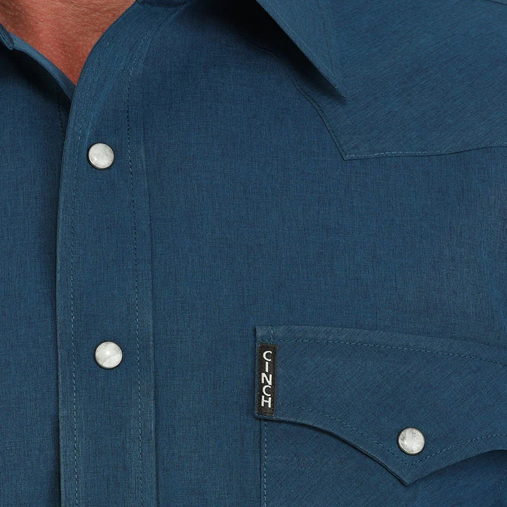 Cinch Men's Long Sleeve Print Shirt- Blue - Image 2