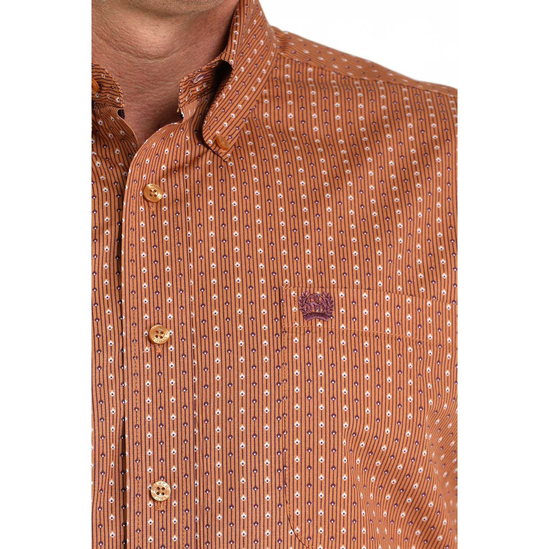Cinch Men's Long Sleeve Print Shirt - Brown - Image 2