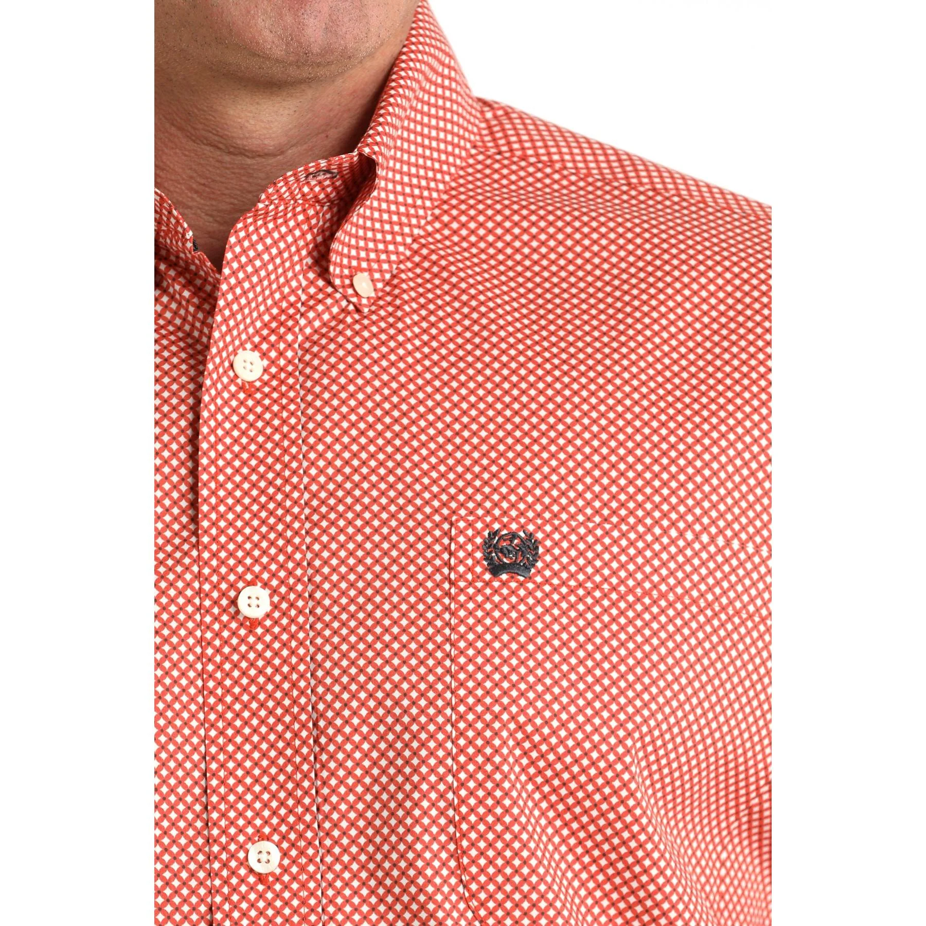 Cinch Men's Long Sleeve Print Western Shirt- Red - Image 2