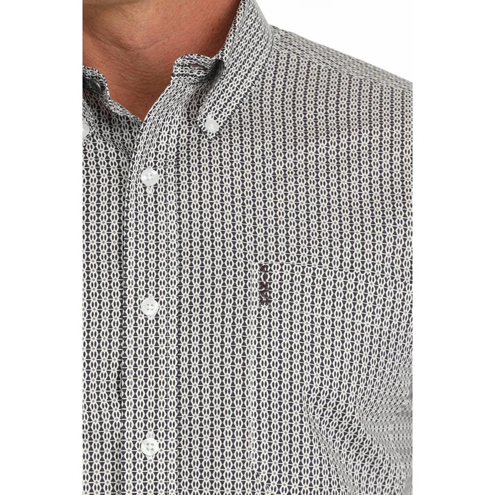Cinch Men's Long Sleeve Print Western Shirt- White - Image 2