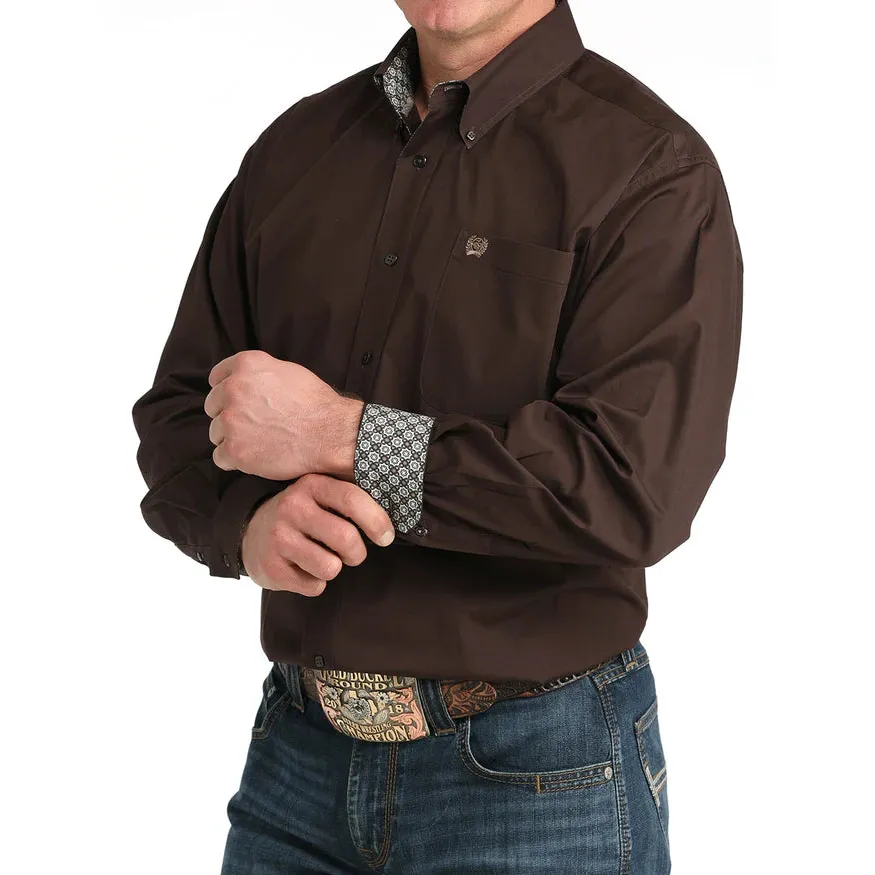 Cinch Men's Long Sleeve Western Shirt - Brown - Image 2