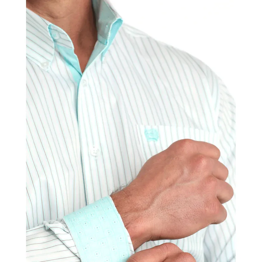 Cinch Men's Long Sleeve Western Shirt - White - Image 3