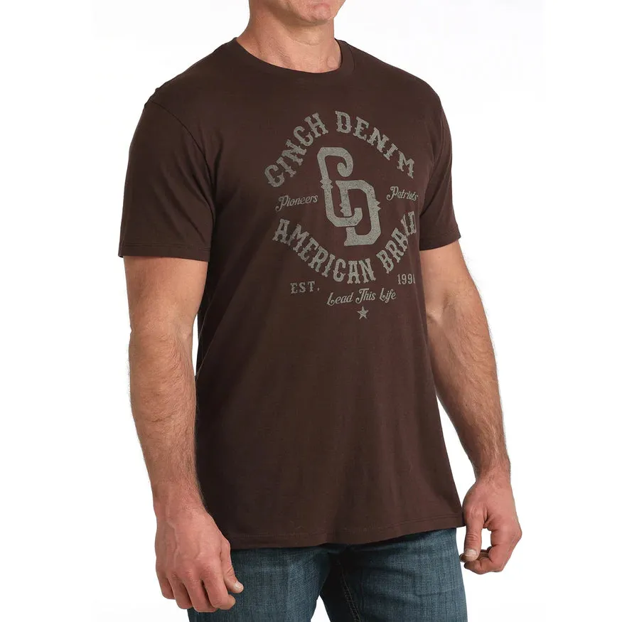 Cinch Men's Short Sleeve Graphic Tee Shirt - Brown - Image 2