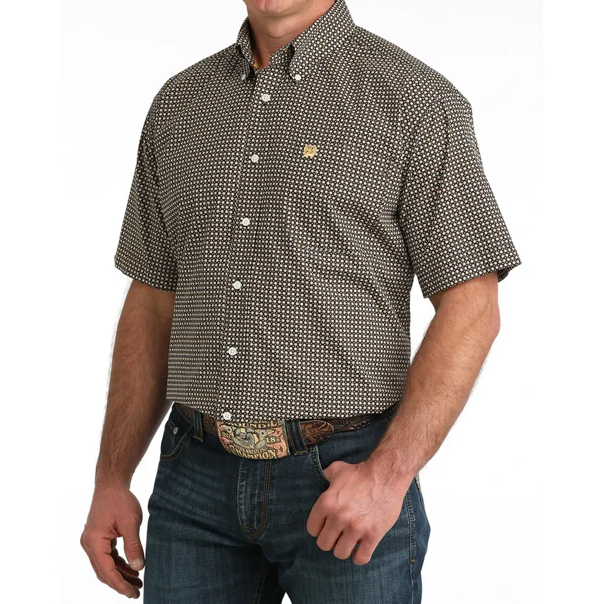 Cinch Men's Short Sleeve Western Shirt - Brown - Image 2