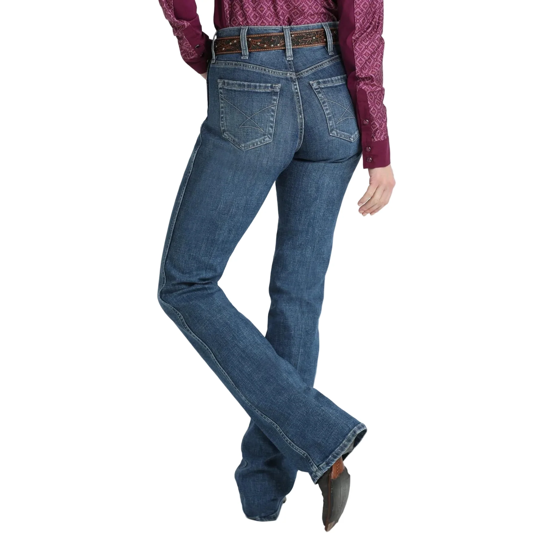 Cinch Women's Classic High Rise Boot Cut Jean - Medium Stone - Image 2