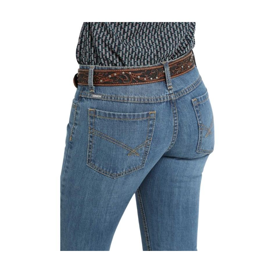 Cinch Women's Kylie II Midrise Slim Fit Jeans- Medium Stone - Image 2