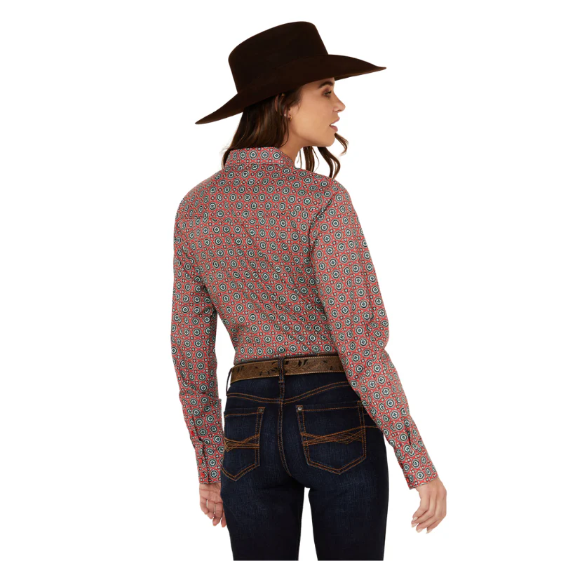 Cinch Women's Long Sleeve Shirt - Red - Image 3