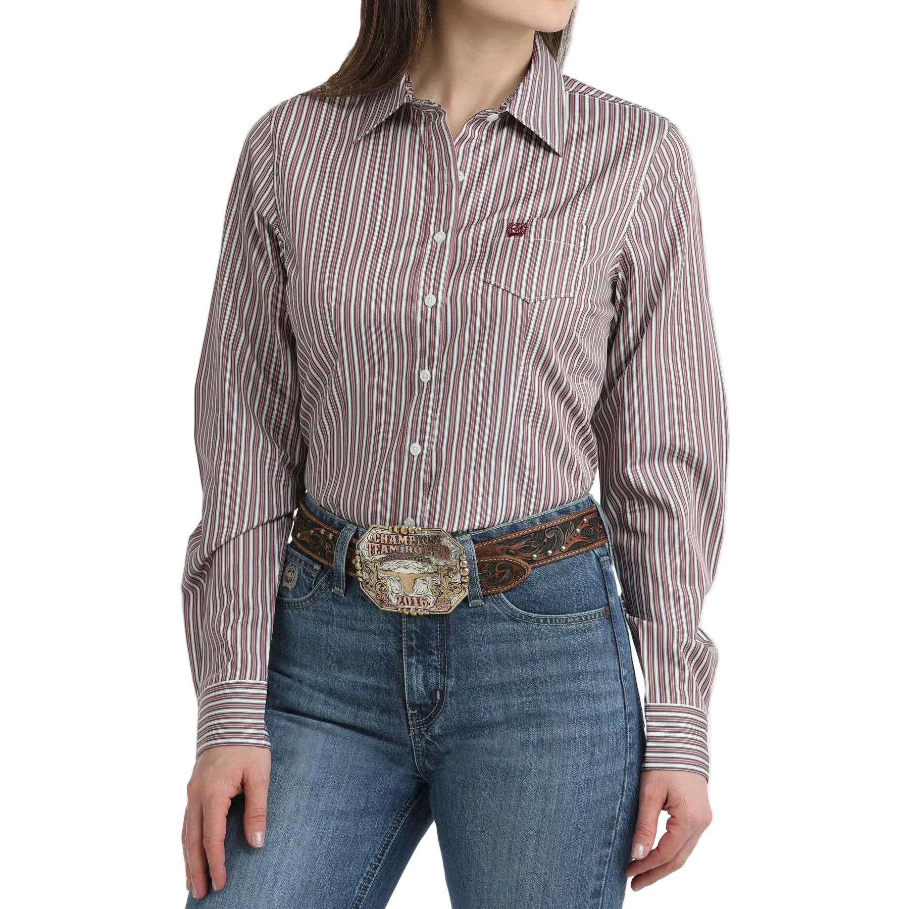 Cinch Women's Long Sleeve Stripe Western Shirt - Multi