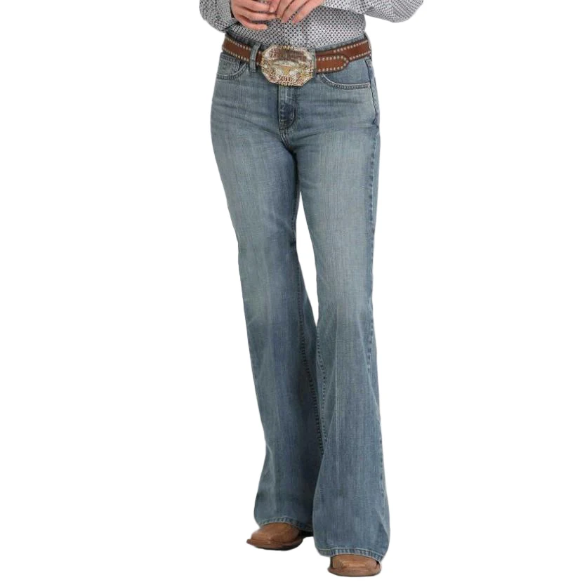 Cinch Women's Tatum High Rise Trousers - Medium Wash