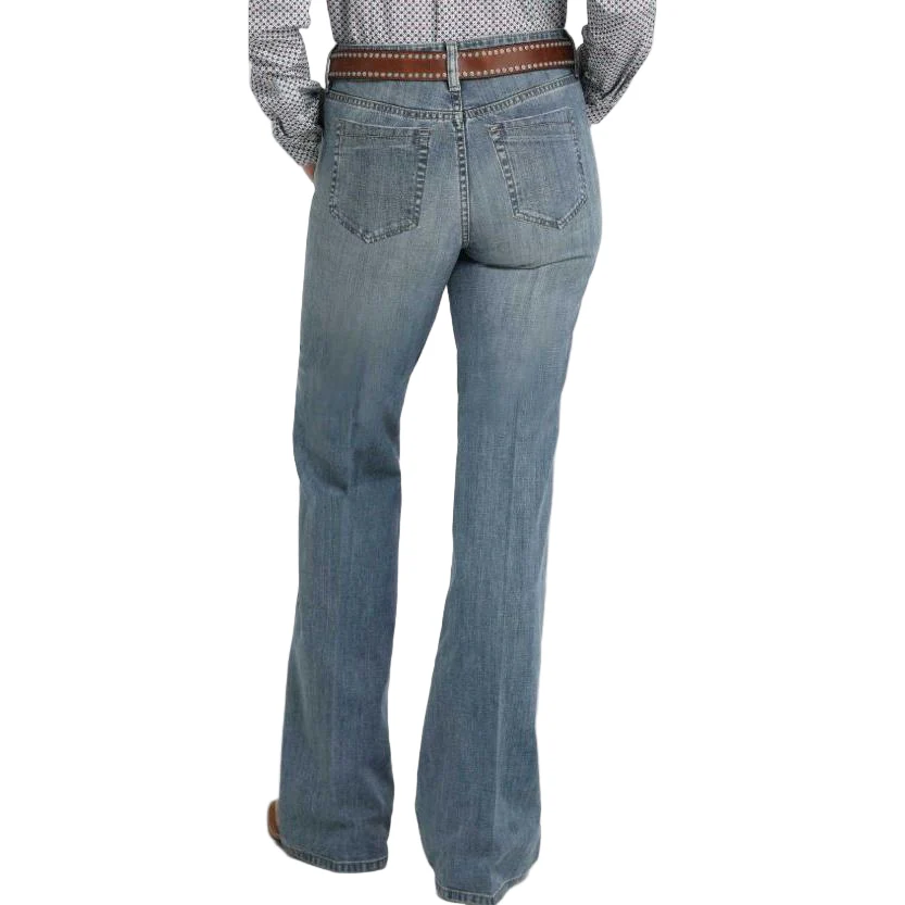 Cinch Women's Tatum High Rise Trousers - Medium Wash - Image 2