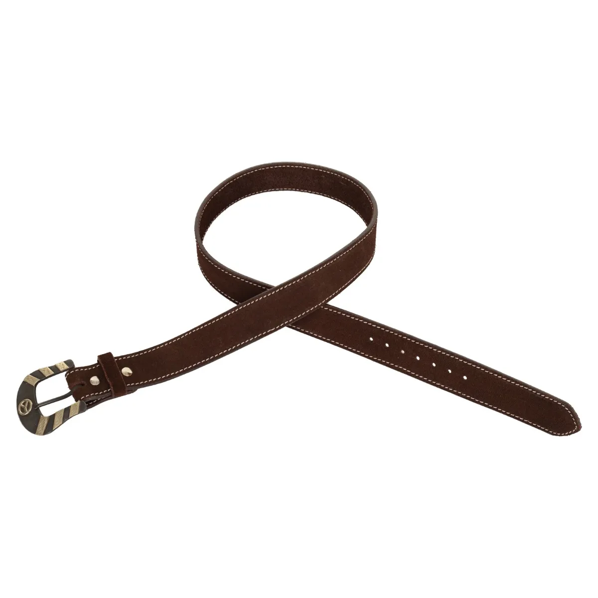 Circle Y Men's Coal Miner Belt - Chocolate Roughout - Image 2