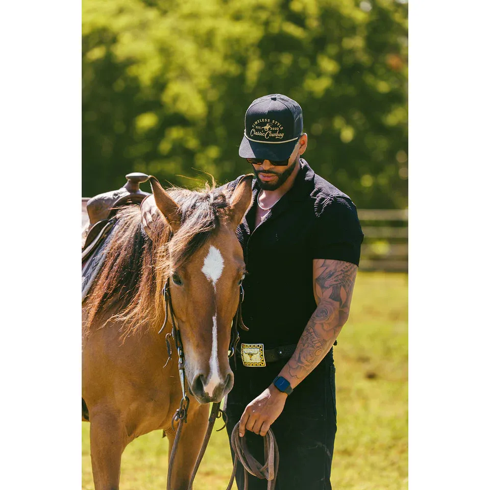 Classic Cowboy Unisex The Outpost Ball Cap - Black - Image 4