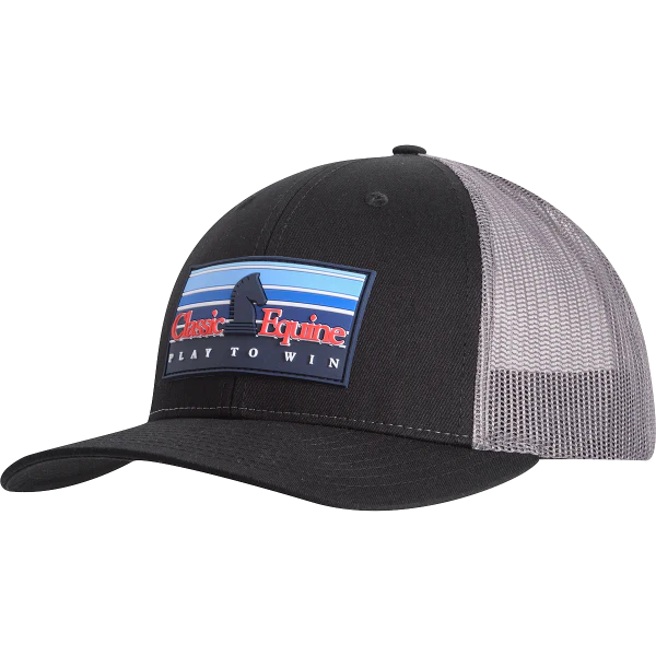 Classic Equine Snapback Ball Cap - Black/Charcoal