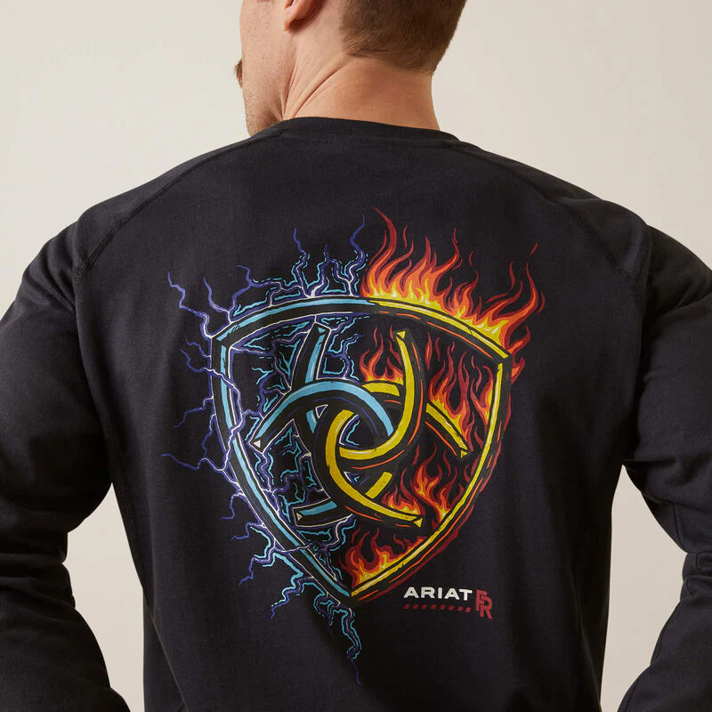 Ariat Men's Fire Resistant Air Shock Fire T-Shirt - Black - Image 2