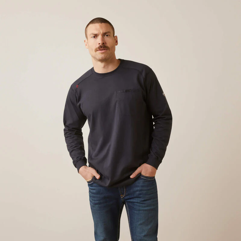 Ariat Men's Fire Resistant Air Shock Fire T-Shirt - Black - Image 3