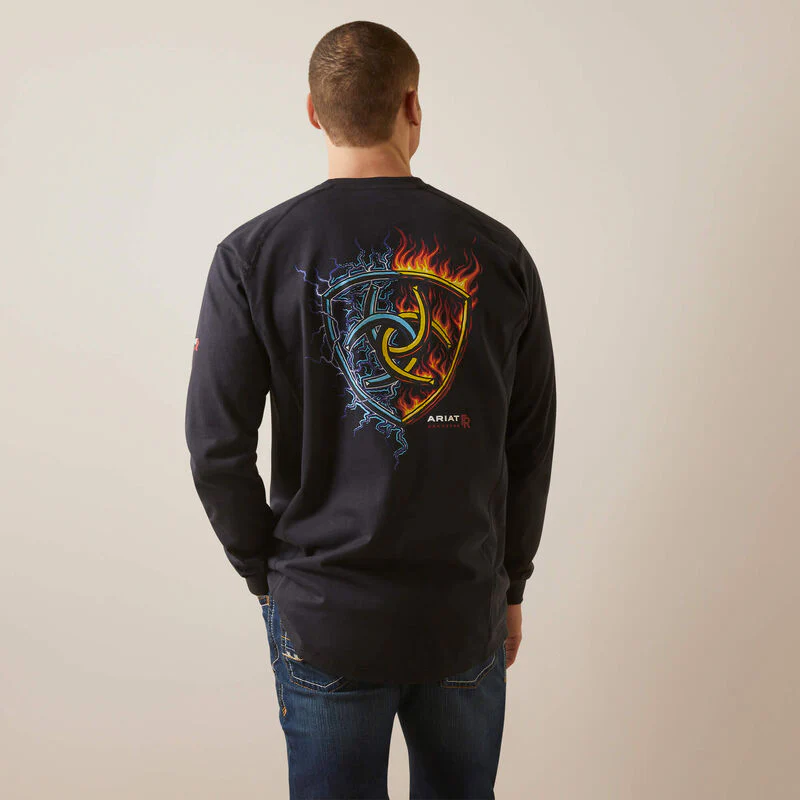 Ariat Men's Fire Resistant Air Shock Fire T-Shirt - Black - Image 4