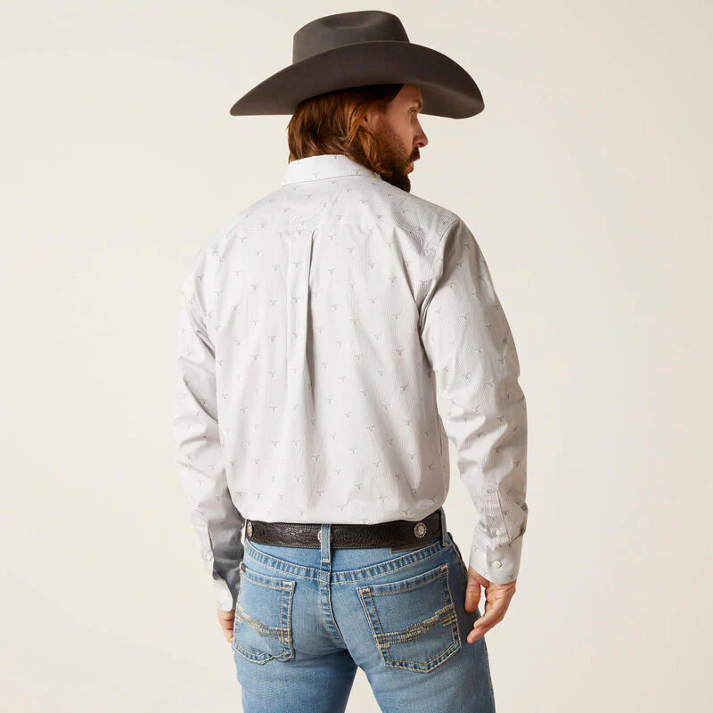Ariat Men's Wrinkle Free Victory Classic Fit Shirt- Eileen Grey - Image 3