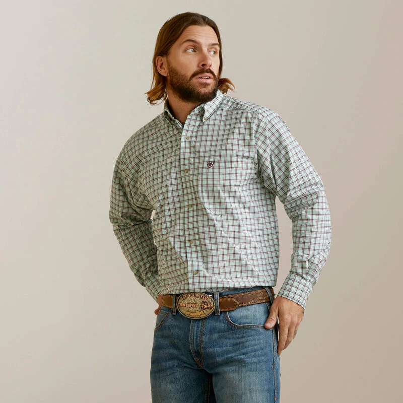 Ariat Men's Pro Series Apollo Classic Fit Shirt - Green - Image 4
