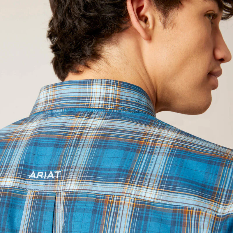 Ariat Men's Pro Series Geron Classic Fit Long Sleeve Western Shirt - Rush Of Blue - Image 2