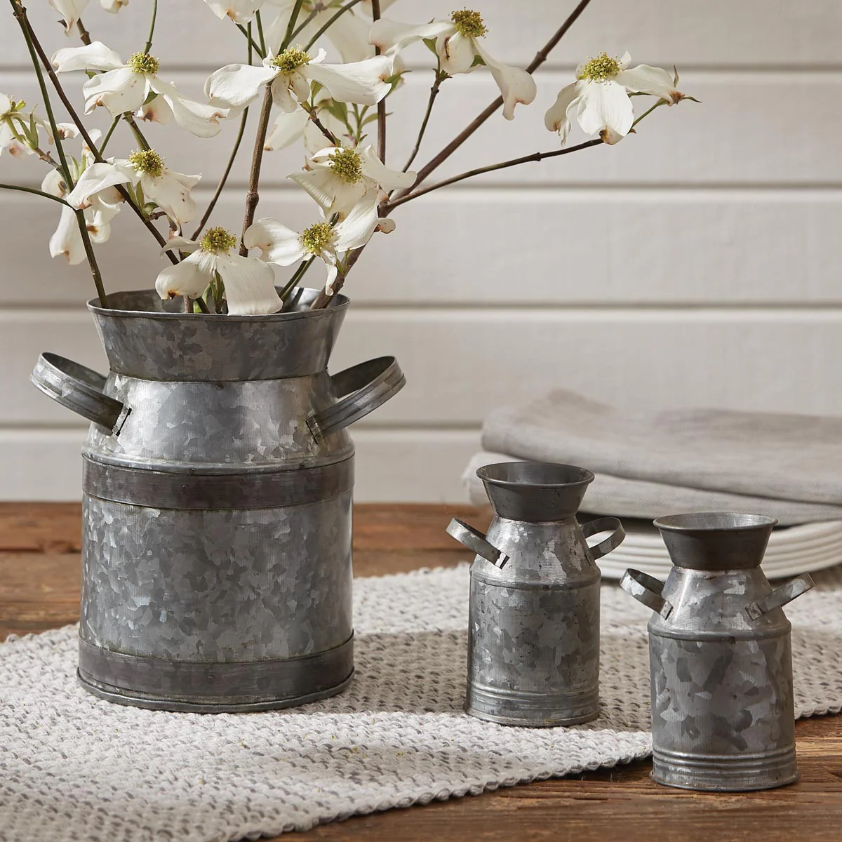 Galvanized Milk Can Salt & Pepper Set - Image 2