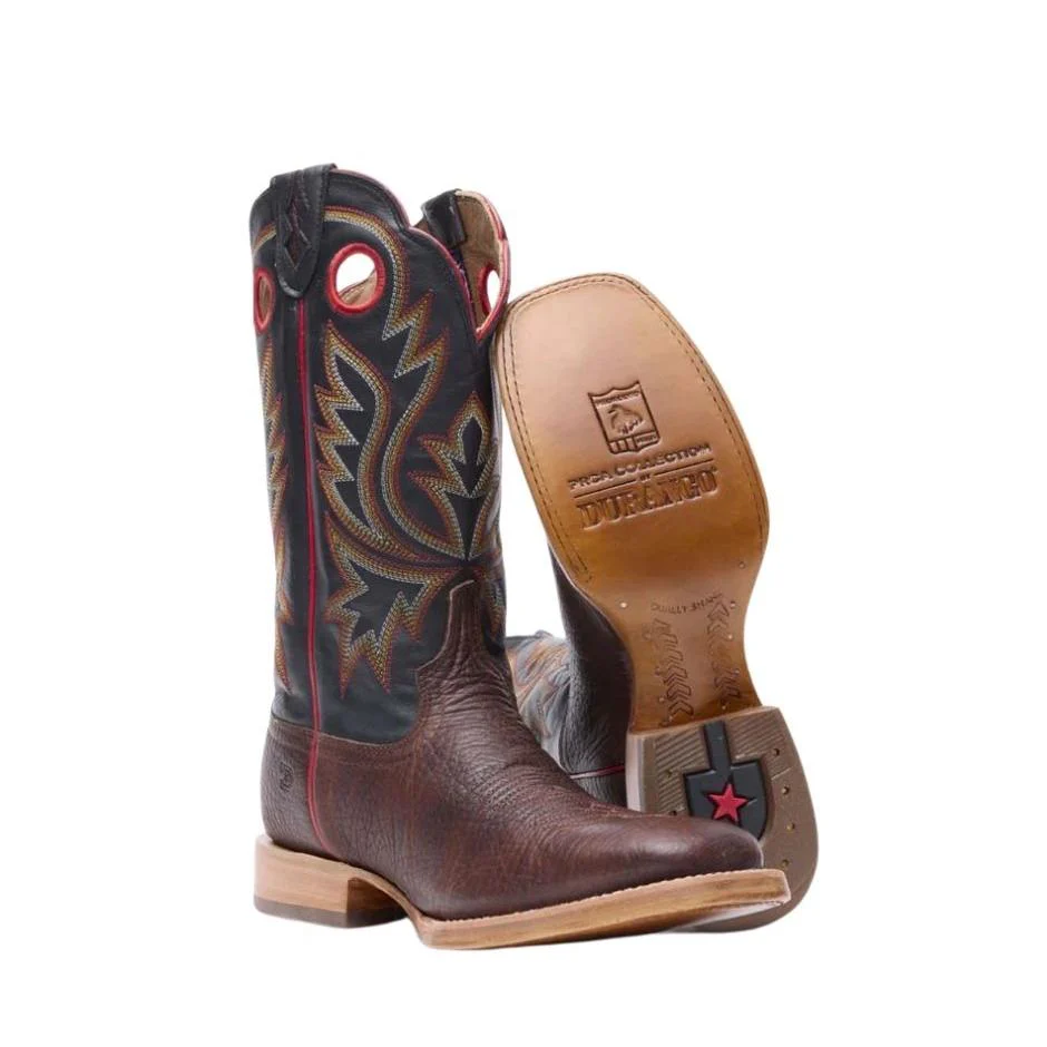 Durango Men's PRCA Collection Roughout Western Boots - Chestnut/Black Eclipse - Image 2