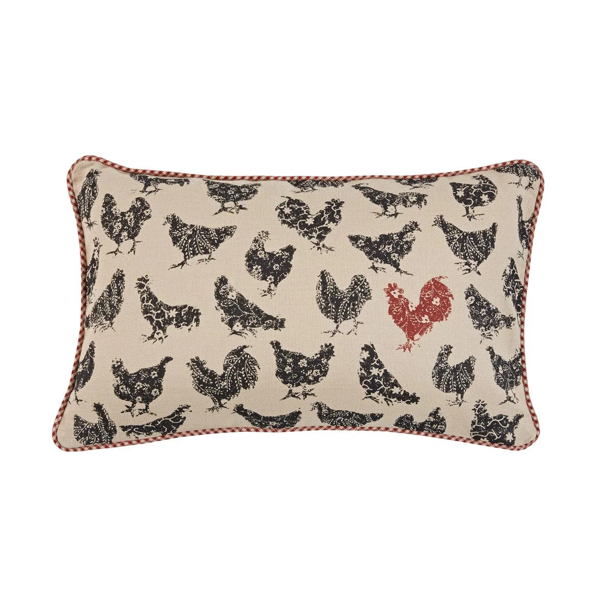 Hen Pecked Print 12" x 20" Pillow Polyester