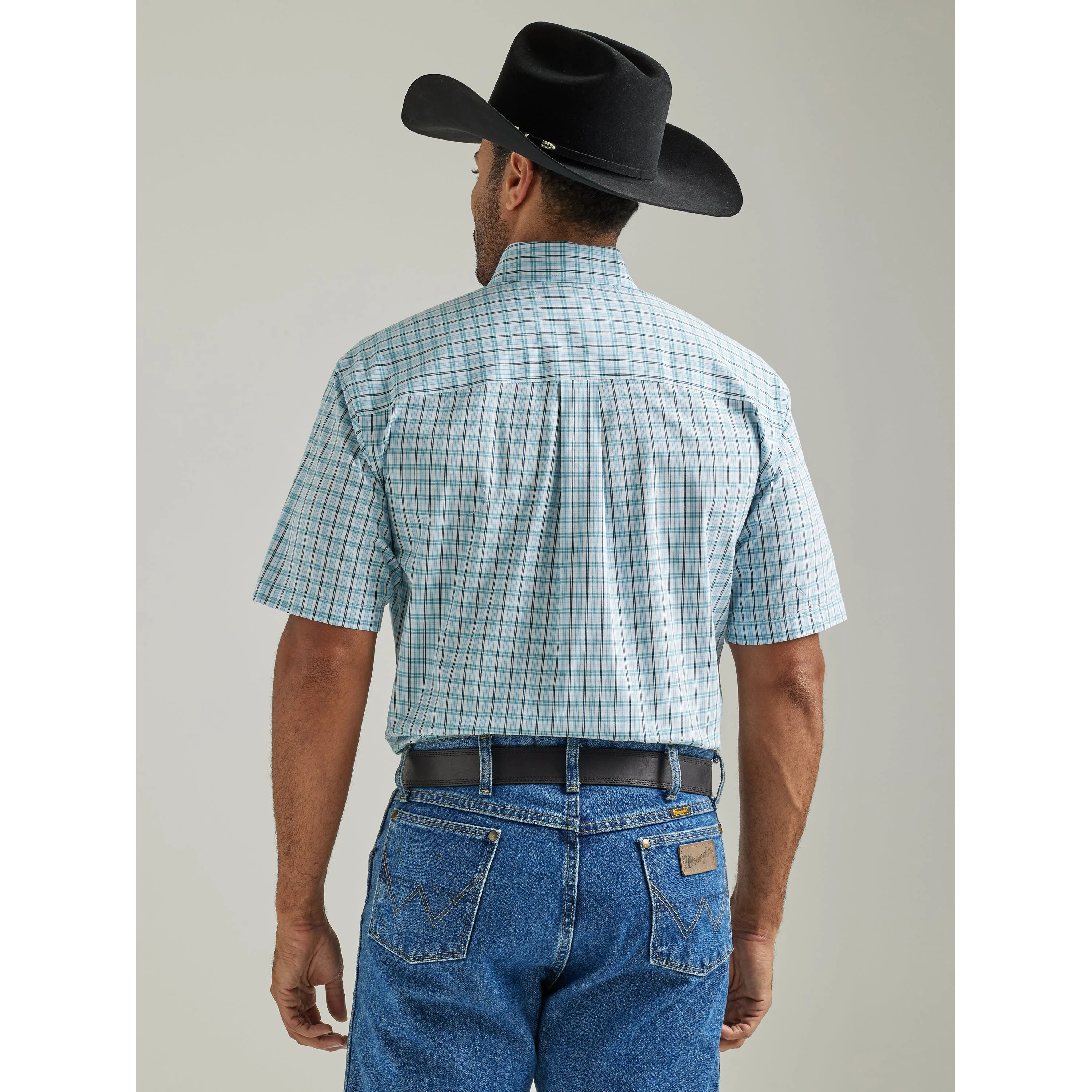 Wrangler Men's George Strait Short Sleeve Shirt - Blue - Image 2