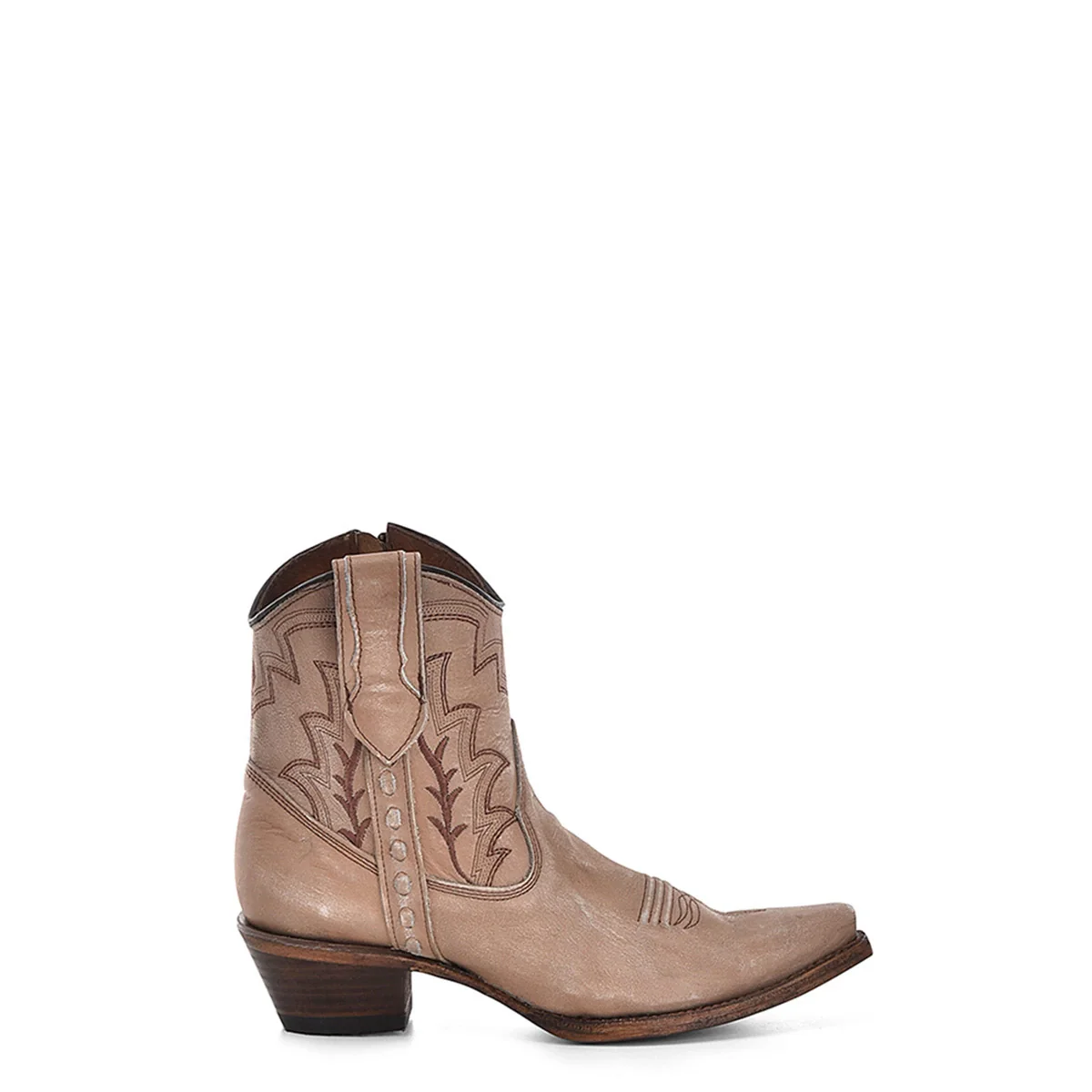 Corral Women's Embroidery & Zipper Ankle Boot - Sand - Image 3