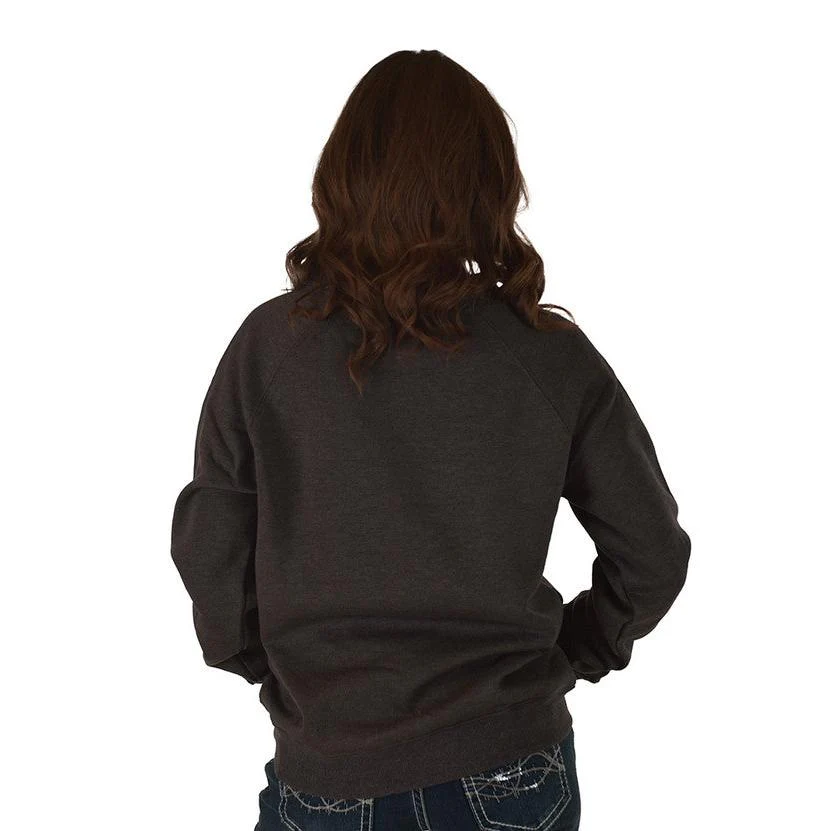 Cowgirl Tuff Unisex Junkie Print Crewneck Sweatshirt - Gray - Image 2