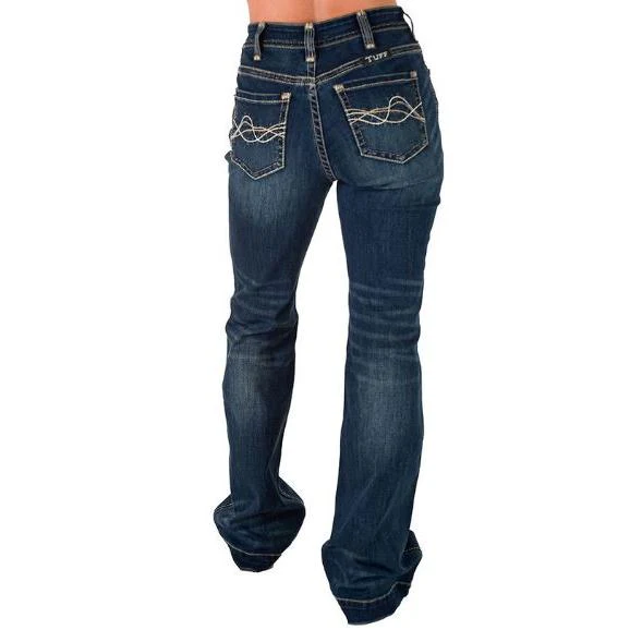 Cowgirl Tuff Women's Next Level High Waist Trouser Jeans- Medium Wash - Image 2