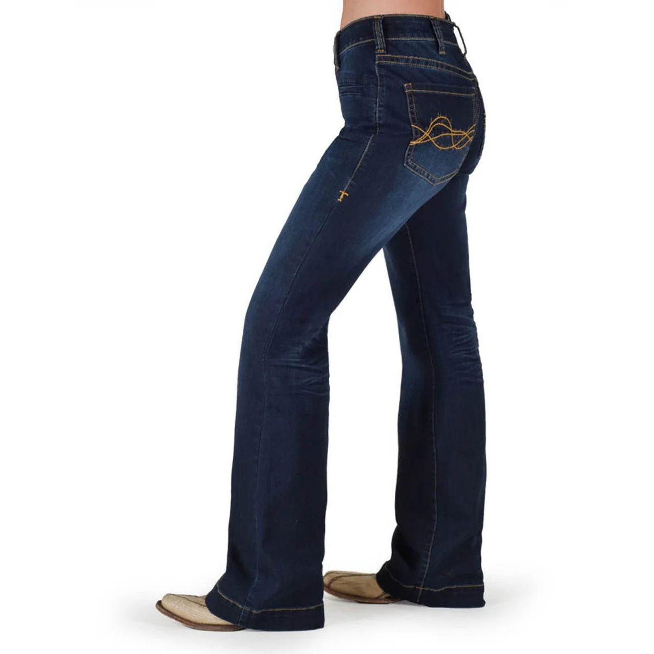 Cowgirl Tuff Women's Platinum Bootcut Jean - Dark Wash - Image 2