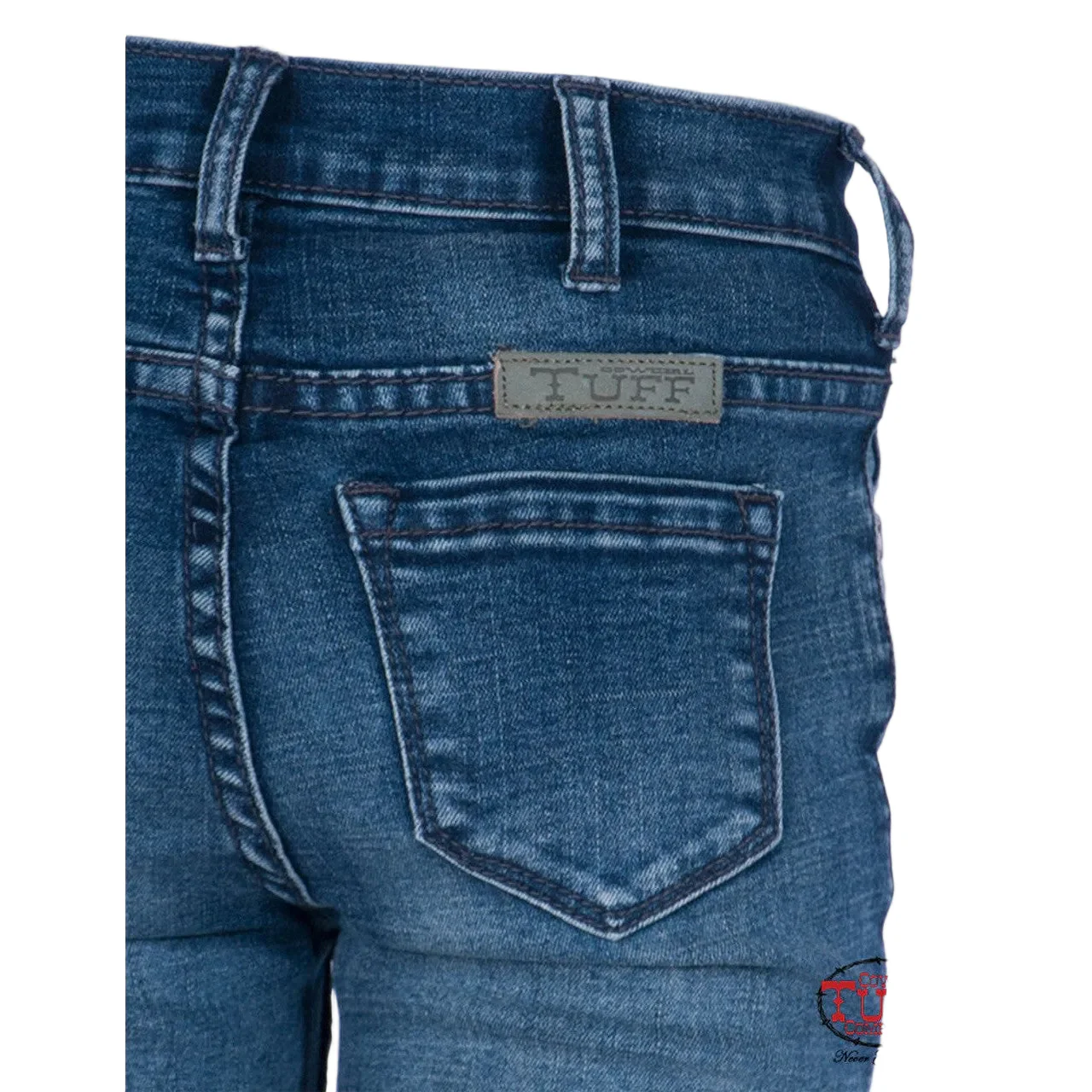 Cowgirl Tuff Girl's Trouser Jeans - Medium Wash - Image 3