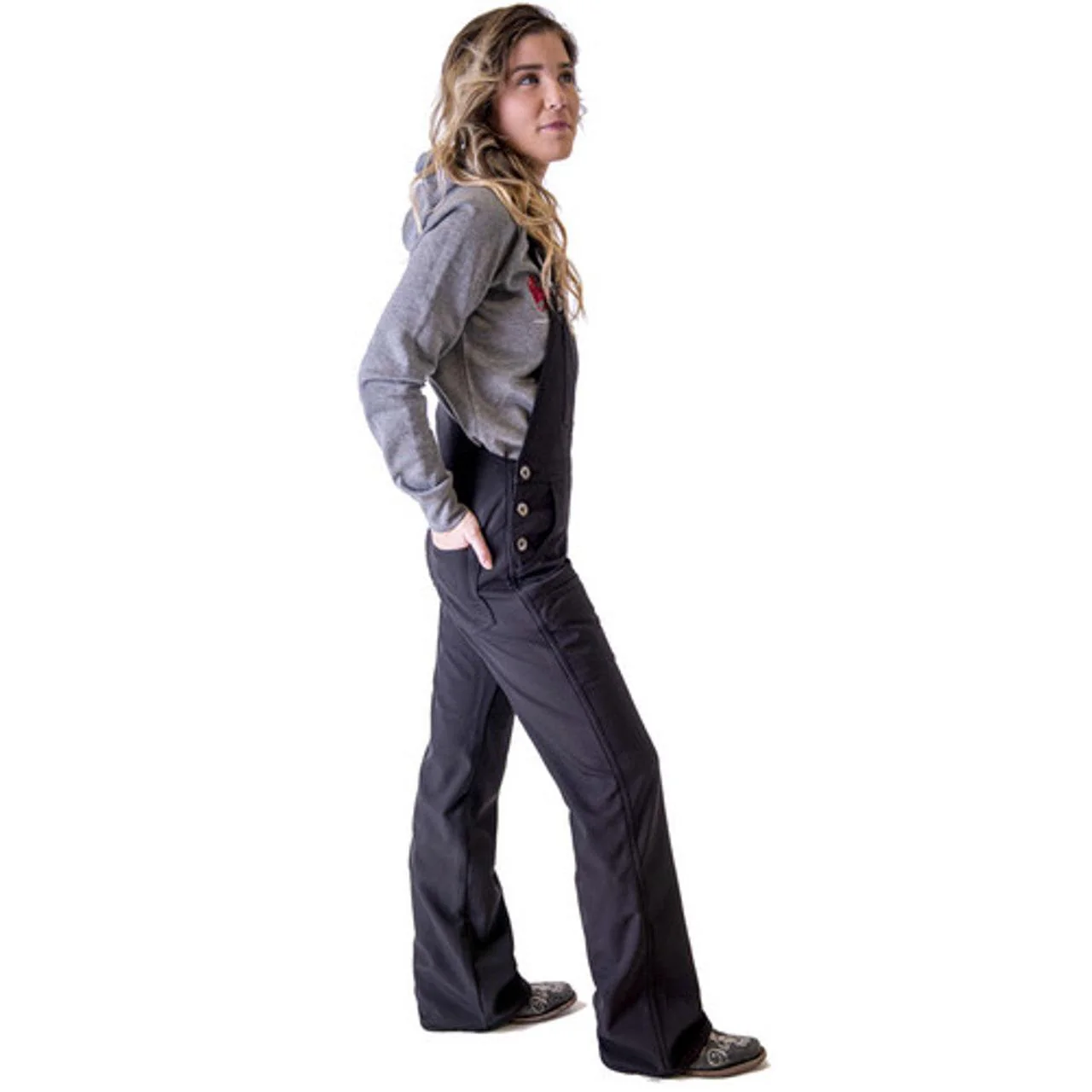 Cowgirl Tuff Women's Work Hard Play Hard Bibs II - Black