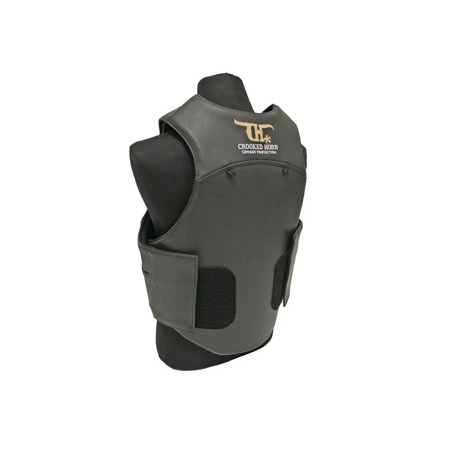 Crooked Horn All Around Pleather Protective Vest - Black - Image 3