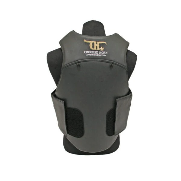 Crooked Horn All Around Pleather Protective Vest - Black - Image 4