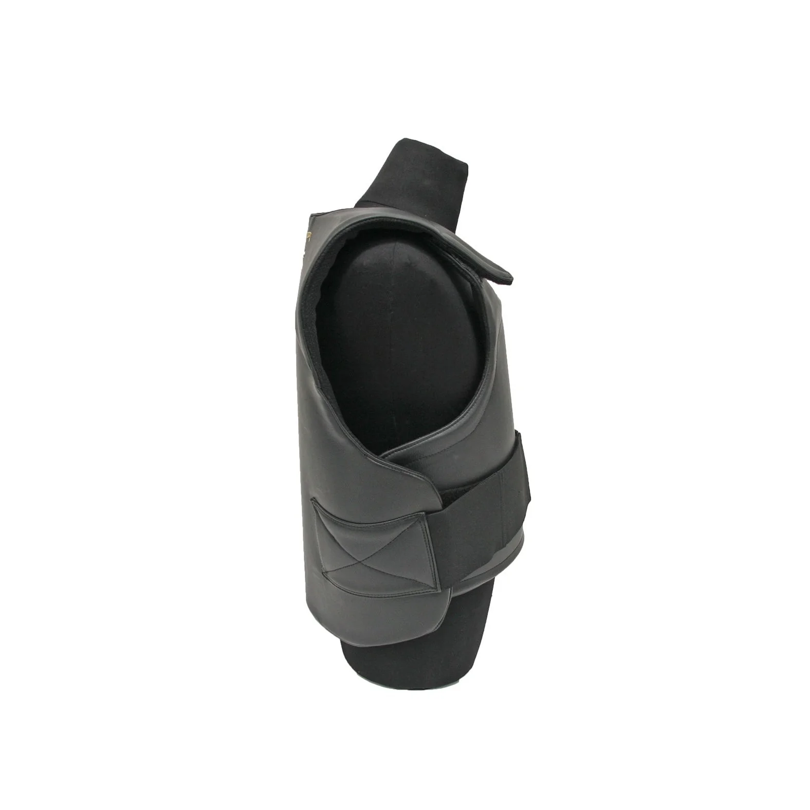 Crooked Horn Bull Rider/Bull Fighter Pleather Protective Vest - Black - Image 3